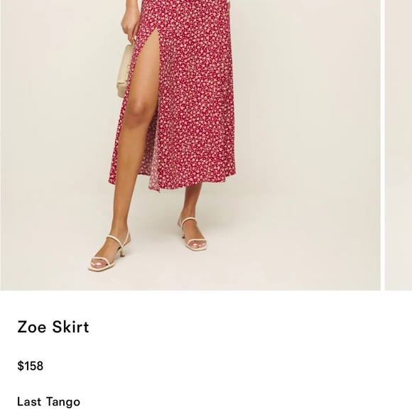 Reformation Zoe Skirt last tango - size 2 NWT - Picture 2 of 11